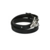 Wolf Leather Bracelet - Silver Matte – Image 3