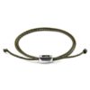 Edward Silver and Rope SKINNY Bracelet - Khaki Green – Image 3
