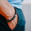 Obsidian Lava Stone Bracelet – Image 4