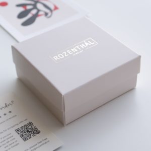 Porcelain Tache Studs - Blue and Orange