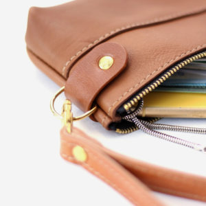 POUCH Wallet - Camel Brown Leather