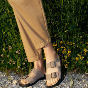 Meeliku Leather Sandals - Grey