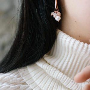 Cherie Petite Earrings - Rose Gold and Silver