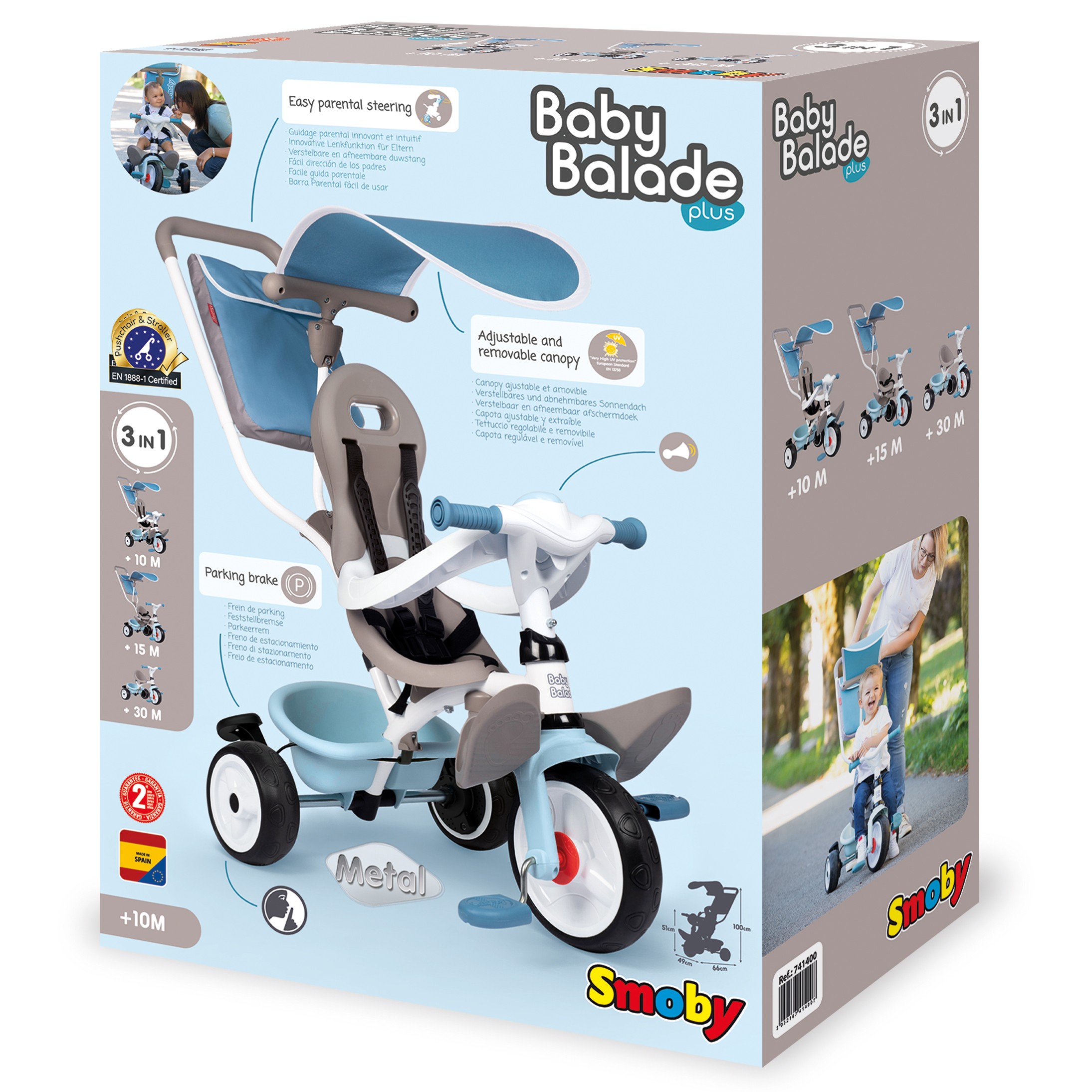Baby Balade Plus Tricycle - Blue – Image 7