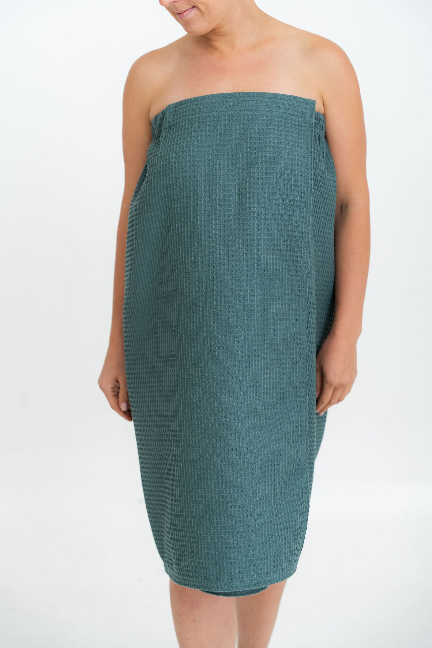 Cotton Waffle Sauna Wrap With Velcro – Image 4