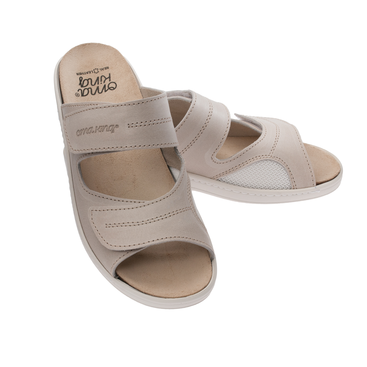 Professional Heel-Cushioned Sandals - Beige
