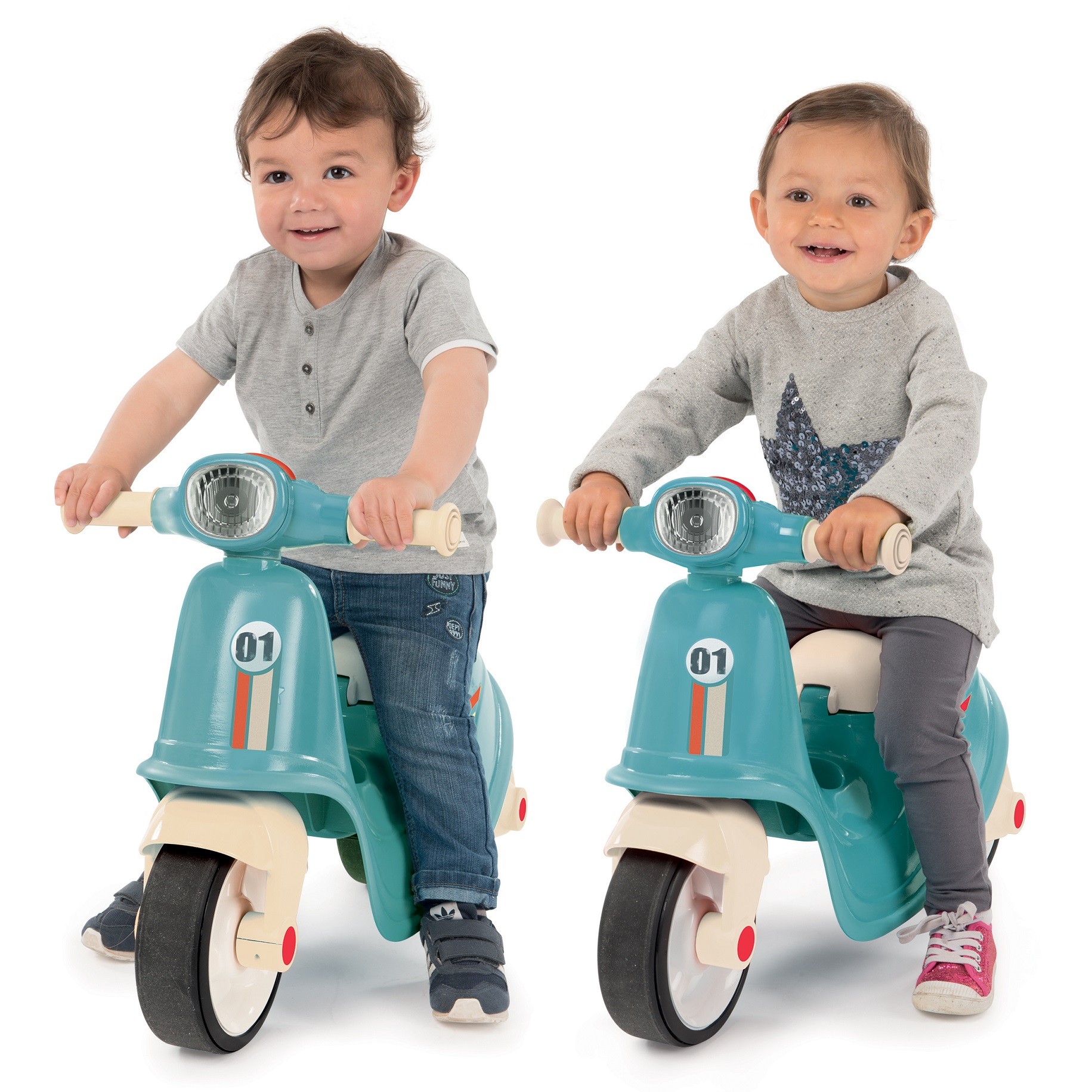 Retro Ride-on Scooter For Kids - Blue – Image 4